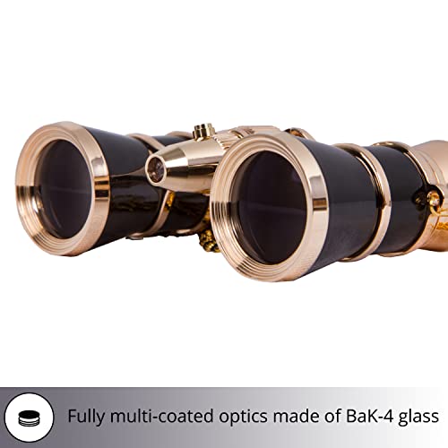Levenhuk Broadway 325F Opera Glasses (Black Theater Binoculars with LED Light and Chain) - Thumbnail 4