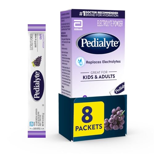 Image of Pedialyte Electrolyte Powder, Hydration Drink for Kids & Adults, Grape, 8 Powder Packets