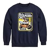 Disney Wall-E - All Charged Up - Toddler & Youth Crewneck Fleece Sweatshirt - Size 4T Navy