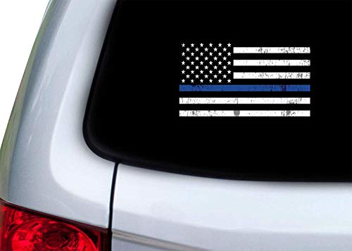 Rogue River Tactical Thin Blue Line Blue Lives Matter Flag Sticker 5X3Â€ Vinyl Decal Support Of Police And Law Enforcement Officers Flag #TOP3