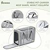 SUCIKORIO Trasportino Gatto Aereo 55x40x23cm Grande Pieghevole Trasportino Gatti Morbido Portatile Borsa per Cani Piccola Taglia 12kg Trasportinos Cani Omologato Aereo con Morbido Cuscino Lavabile