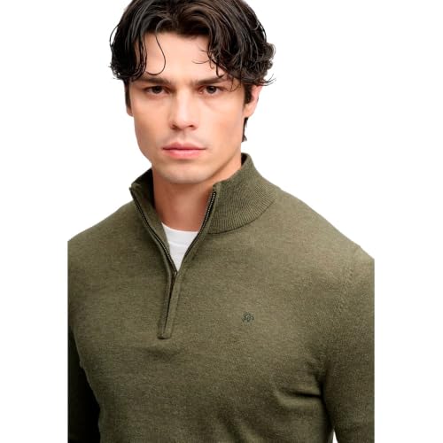 Pull demi zip en laine mélangée léger Superdry Essential - vue 4