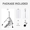 Vaisoeny Hi Hat Stand，Three Legs Hi-hat stand，Adjustable Height 23.6" to 39.3", Double Braced High Hat Stand with Widened Non-Slip Rubber Feet (V-CC-ST09) #5