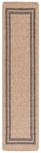Tapete Safavieh Runner 2'2" x 8', Natural y Negro miniatura 2