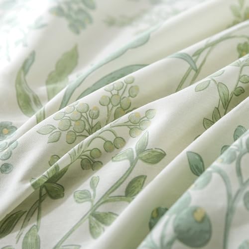 HoneiLife King Size Duvet Cover - 100% Cotton Comforter Cover, Floral Duvet Cover Sets with Zipper Closure & Corner Ties, 3-PC Wildflower Bedlinen Sets by HoneiLife - Used condition - Image 7