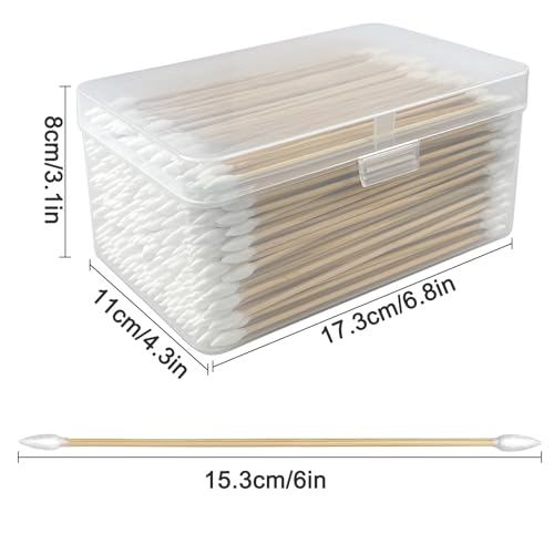 400 Count Gun Cleaning Swabs, Dual - Ends Tips, 6 Inch Gun Cleaning Supplies, Long Cotton Swabs with Bamboo Sticks in A Storage Case for Gun Cleaning and Maintenance (Pointed Heads) - Thumbnail 6