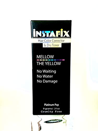 Instafix Quick Fix Color Corrector and Dry Toner for Unwanted Yellowing Blonde Hair- Platinum Pop - Mellow The Yellow -