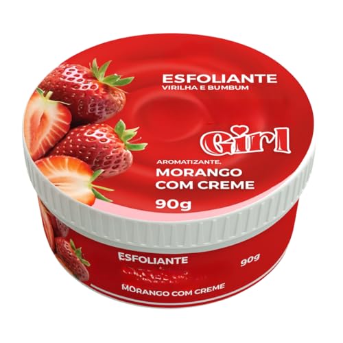 Esfoliante Hidratante Íntimo Morango & Creme 90g – Pele Macia, Fr...