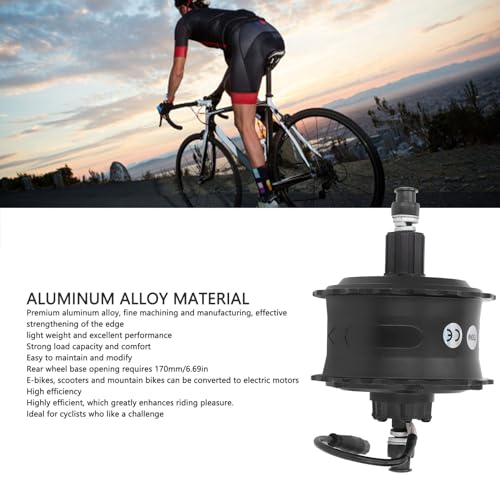 Motor de Cubo de 48V 750W, Motor de Cubo de Roda Elétrico à Prova D'água IP65 de 430 Rpm, Motor de