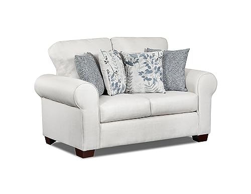 American Furniture Classics Pembroke Loveseat with Four Throw Pillows