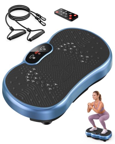 Vibration Plate Exercise Machine, Whole Body Shake Plate for Weight Loss Vibrating Platform with Resistance Bands Slot, 300 Lbs Capacity, 120-Speed, 9 Workout Modes for Home Fitness, Muscle Toning - image 1