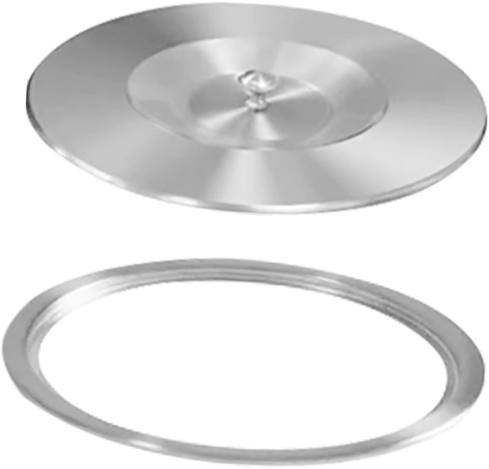 Tofficu Stainless Steel round Trash Can Lid 304 Countertop Garbage Recycling Can Cover with Grommet for Kitchen Sink Cabinet Wastebasket Lid Replacement