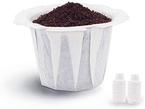 Disposable Coffee Filters, 100 Counts Coffee Filter Paper for Keurig Brewers Single Serve 1.0 and 2.0, Compatible with Reusable K Cup Filter, White