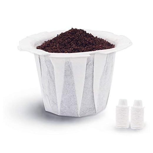 Disposable Coffee Filters, 100 Counts Coffee Filter Paper for Keurig Brewers Single Serve 1.0 and 2.0, Compatible with Reusable K Cup Filter, White