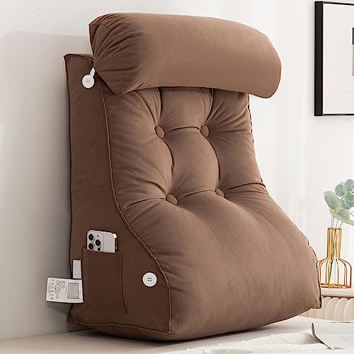 AMZZHAO Almohada de Lectura,Cojín de Lectura,Almohadas Antireflujo Ergonómicas,Ideal para Leer o Jugar a Videojuegos,Cojín de Respaldo en Cama,Sofá,Suelo,Soporte Lumbar