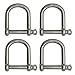 Extreme Max 3006.8231.4 BoatTector Stainless Steel Wide D Shackle - 3/8", 4-Pack