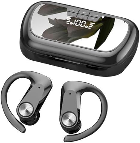 Earbuds with Ear Hooks Wireless Bluetooth 5 3 Headset Stereo Deep Bass In Ear Buds Self-Contained Card Reader