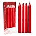 4 pcs Red Set Taper Candle Candlesticks 7 Â¾ (7.75 inch) Tall x 3/4 inch (0.75 inch) Diameter -for Dinner Table, Party or Wedding and Table Top dÃ©cor. (4pc, Red)