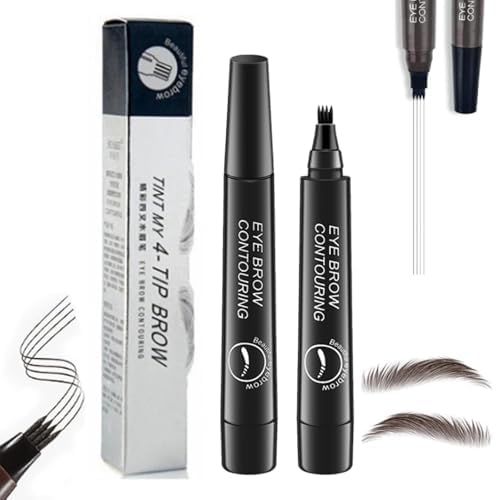 Eyebrow Contour Pen Waterproof Long-Lasting Eyebrow Pencil for Natural Hair-Like Strokes, Microblading Effect, Smudge-Proof Brow Enhancer for Women & Girls