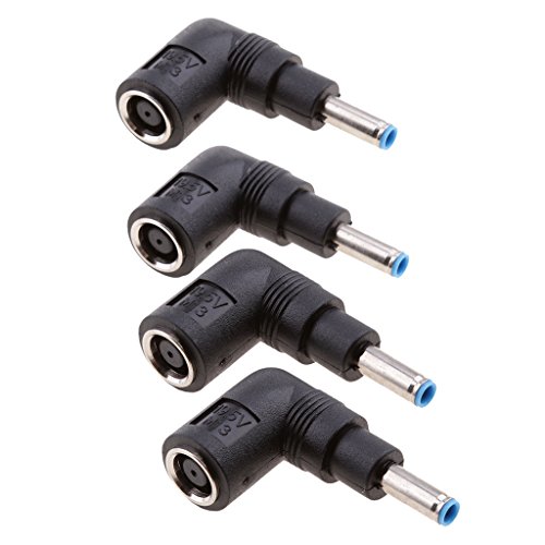 4 peças de cabo de alimentação CC 7,4 x 5,0 mm fêmea para adaptador macho de 4,5 x 3,0 mm para HP De