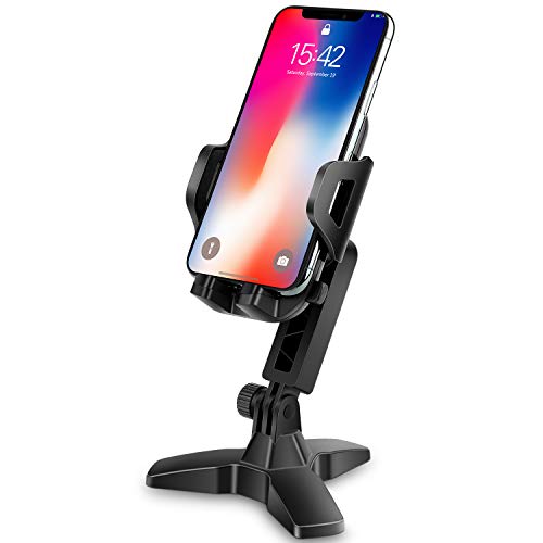 B-Land Desk Phone Holder, Universal Phone Stand Heavy Duty Desk Stand Holder with 360 Degree Adjustale Cradle, Compatible with iPhone 11 Pro XS Max XR X 8 Plus & All Smartphones