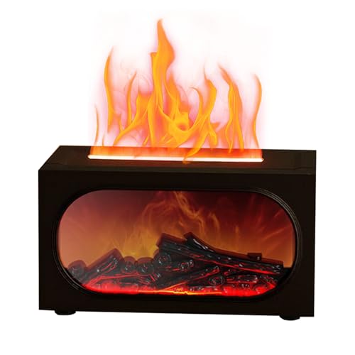 Diffuseur cheminée feu de bois avec éclairage ambiant et brume USB - 2