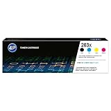 4er-Pack 203X 203A Toner Set für HP Color Laserjet Pro MFP m281fdw M281fdn M280nw M281cdw M254nw M254dn M254dw CF540X CF540A CF541X CF542X CF543X Tonerkartusche (Schwarz Cyan Gelb Magenta)
