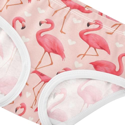 Joisal Pink Flamingo White Heart Pink Toddlers Underwear Floral 2t Cotton Little Girl Panties Animals Undies Kids Briefs4