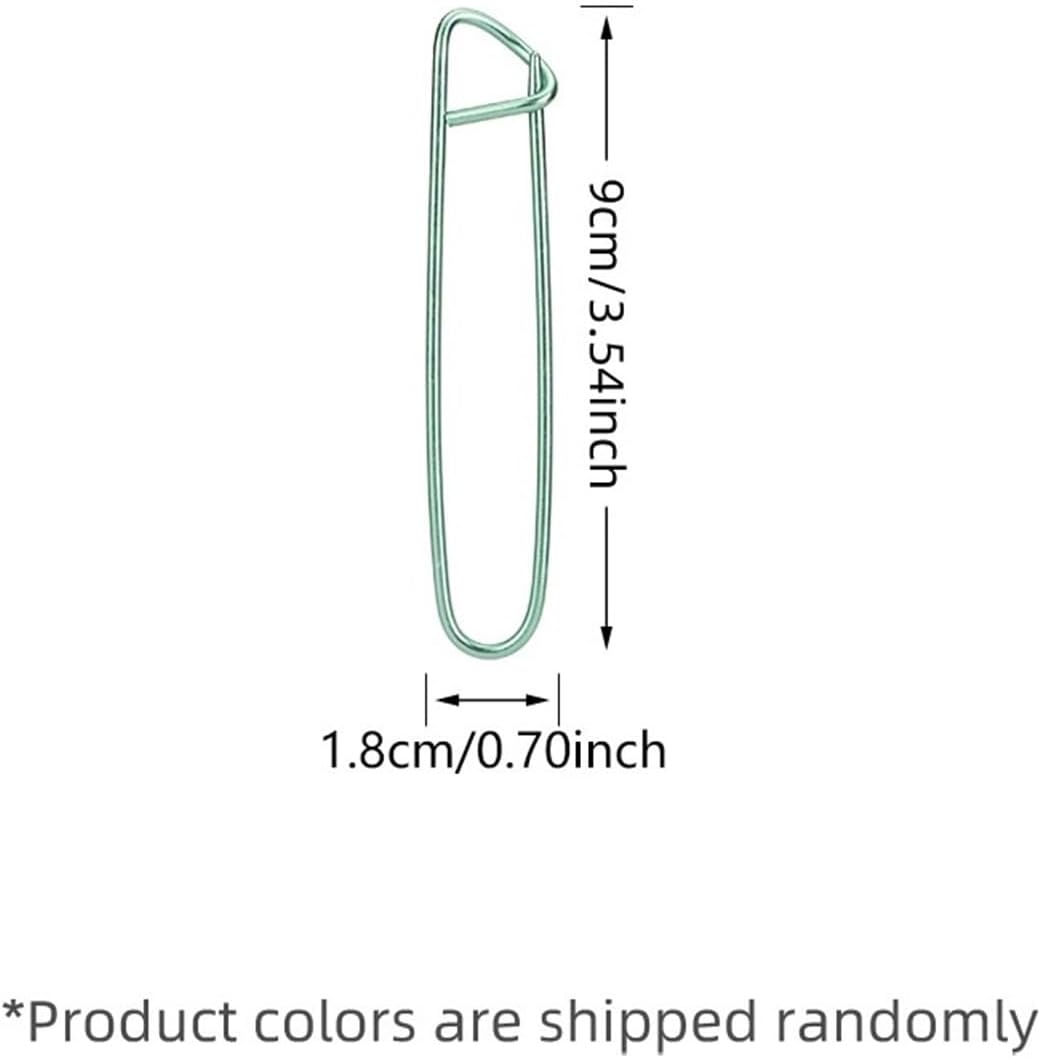 Aluminum Knitting Stitch Holders 50pc Random Color Aluminum Anti-Sewing Pins, Colorful Sweater Markers, Anti-Sew Large Bows Pins, Sweater Weaving Marking Tool(9CM-Random Color)