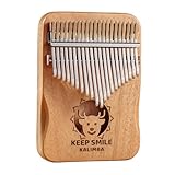 Kalimba Daumenklavier 21 Tasten/17 Tasten Finger Klavier Tragbares Musikinstrument für Anfänger, Musikgeschenke für Musikliebhaber (Hirsch, Groß)