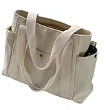 Bolsa transversal de ombro de lona macia moda feminina bolsa casual de lona grande capacidade faculdade praia supermercado (Branco)