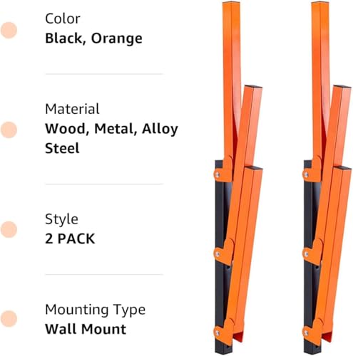 KESTY Holzlagerungs-Metallregal, kragarmregal Wandmontage und Holzlagerung 3-Ebenen, hält bis zu 360 lbs, für Innen- & Außenaufbewahrungslösung für Garage, Keller & Vorratskammer-2 Stück