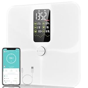 Body Fat Scale, LEPULSE Large Display Scale for Body Weight, Accurate Digital Bathroom Scale, Rechargeable BMI Smart Weight Scale with Body Fat Muscle Heart Rate, 15 Body Composition, FSA/HSA eligible