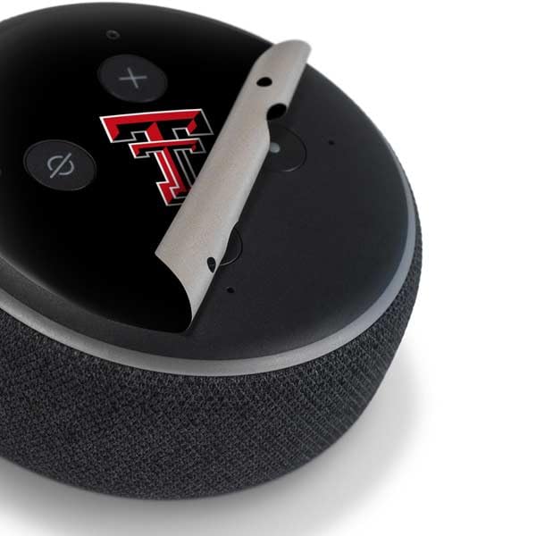 Skinit Decal Audio Skin Compatible with Amazon Echo Dot 3 - Officially Licensed Texas Tech University Bold Design