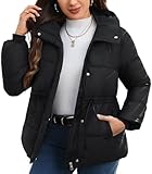 parka courte femme kaki Design：Veste courte pour femme ; capuche non amovible ; fermeture à glissière et boutons-pression ; poches ; poignets élastiques ; cordon de serrage à la taille ; coupe ajustée