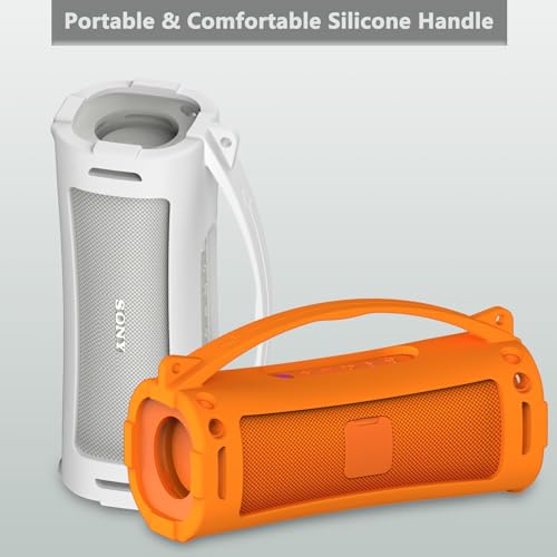 Image of Silicone Cover Case for Sony ULT Field 1 Elextronics Ultra Portable Wireless Bluetooth Speaker, Protective Stand Holder for Sony ULT Field 1 Speaker Accessories (Case only) (Off White)