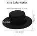 Wide Brim Fedora Hats for Men Women Fashion Classic Black Fedora Hat Brim Flat Church Derby Cap for Wedding Party Talent Show Performance for Head Circumference 22-22.8in