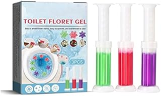 Toilet Gel Stamp, 1Box/3 Count Flower Fragrance Bathroom Deodorizer Bowl Cleaner Toilet, Stops Limescale and Stains with Air Freshening (2Box)