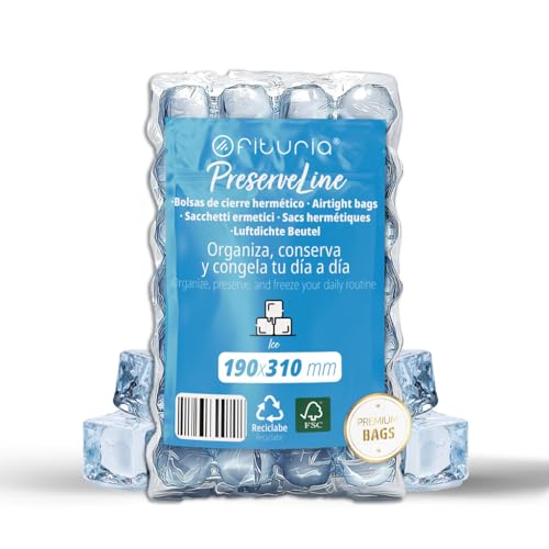 Bolsas Cubitos De Hielo 190×310 mm Para Cubitos De Hielo Grandes, Bolsas De Hielo Para Congelación Segura, Uso Doméstico, Bebidas, Fiestas Y Nevera Portátil – Ofituria (50 Bolsas)