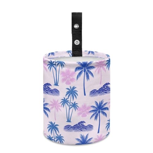 Image of Palm Tree Car Trash Can Portable Dustbin Bin Waste Basket Car Accessories Interior for Front Seat, Back Seat, Floor, Headrest