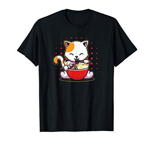 Ramen Cat Anime Kawaii Neko Ramen Bowl T-Shirt