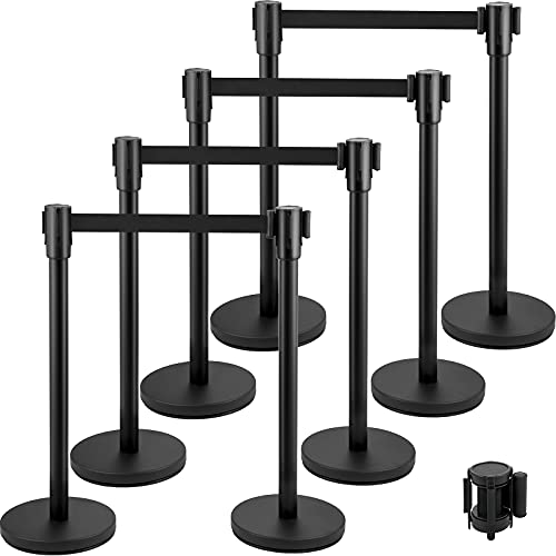 VEVOR Crowd Control Stanchion, Set of 8 Pieces Stanchion Set,