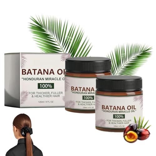 Batana Oil for Hair Growth Hydrating Oil for Thicker Stronger Hair and Scalp Health 100% Pure Batana(2PCS)