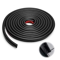 5M RV Regenrinne, J-förmige Dachregenumleitung, Gummi-Tropfleiste, Universelle Regenstreifen, Dach-Regenumleitungsstreifen für Autos, LKWs, Wohnmobile, Bootstüren, Van, Schwarz