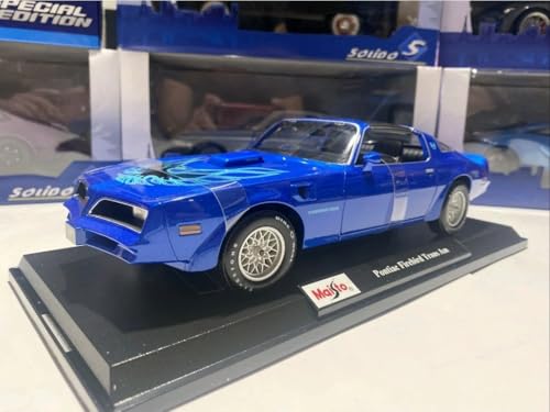 Maisto Pontiac Firebird Trans Am Diecast Model Car, Blue, 1:18 Scale