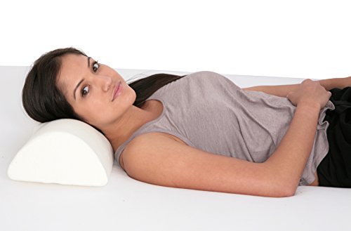 Deluxe Comfort Half Moon / Cylinder Memory Foam Pillow – Therapeutic Back And Knee Pain Relief – Long Lasting Memory Foam – Supportive Contour – Bed Pillow, Blue #TOP2