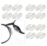 12 Paare Bequeme Brillen Air-Bag-Nasenpads Brille Nasenpads Silikon Wassertropfen Form Brille NasenPads RutschfesteSelbstklebendeNasenpad für Brillen Sonnenbrillen 32 mm (Transparent)
