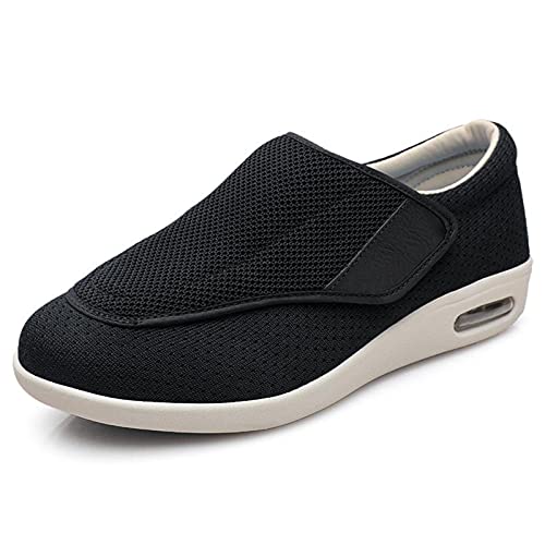XRDSHY Chaussures Pieds Larges Chaussure Orthopédique Femme Homme avec Velcro, Chaussures Diabétiques pour Pieds Enfles, Chaussure Oedeme, Chaussures Senior Légères Et Confortables,D-45EU/Lable49 Cover