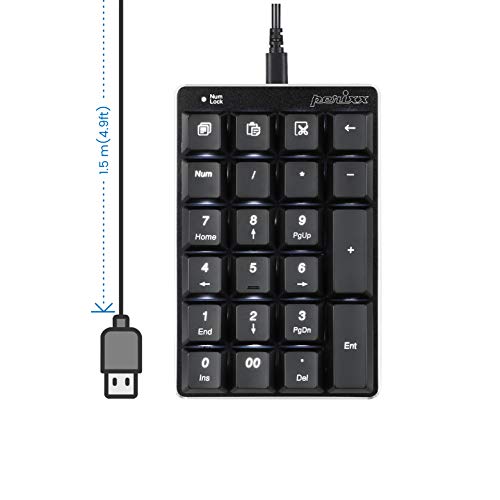 Teclado numérico mecánico con cable USB PERIPAD-303 para evitar errores de digitación 3