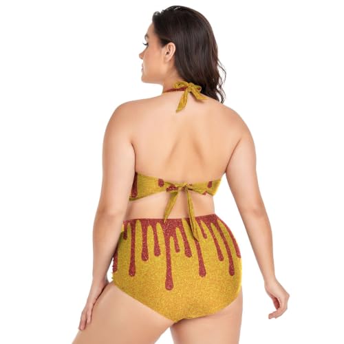 Bikini taille plus réglable à effet gainant pour effacer les complexes sur la plage